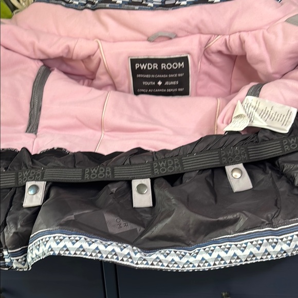 PWDR Room pink/grey/blue ski/snowboarding jacket - Picture 7 of 12